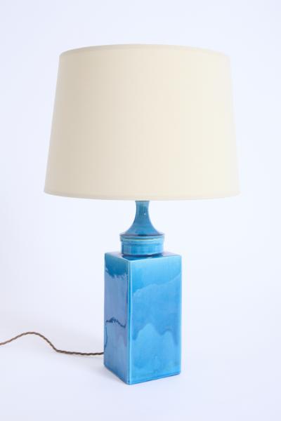 Herman A K hler Blue Ceramic Table Lamp by Herman A K hler