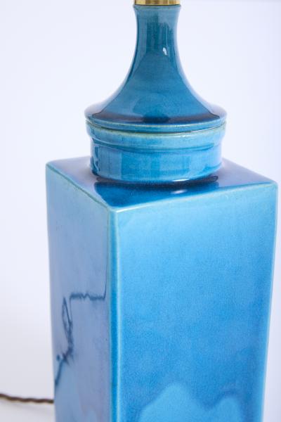 Herman A K hler Blue Ceramic Table Lamp by Herman A K hler