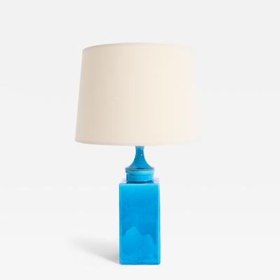 Herman A K hler Blue Ceramic Table Lamp by Herman A K hler