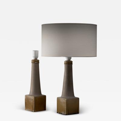 Herman A K hler Pair of Kahler table lamps