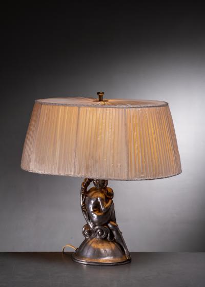 Herman Bergman Konstgjuteri Carl Fagerberg table lamp for Herman Bergman