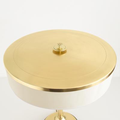 Herman Bergman Konstgjuteri Herman Bergman Swedish Art Deco Swedish Grace Polished Brass Column Lamp