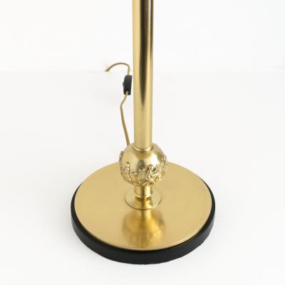 Herman Bergman Konstgjuteri Herman Bergman Swedish Art Deco Swedish Grace Polished Brass Column Lamp