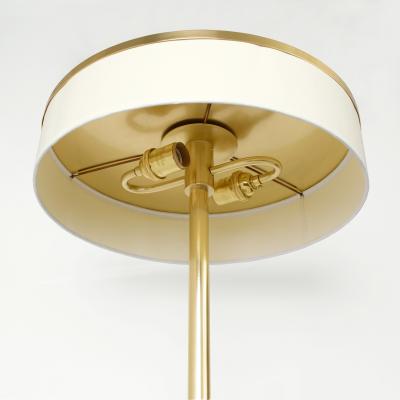 Herman Bergman Konstgjuteri Herman Bergman Swedish Art Deco Swedish Grace Polished Brass Column Lamp