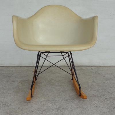 Herman Miller 1 Herman Miller Parchment Shell Fiberglass RAR Rocker by Eames