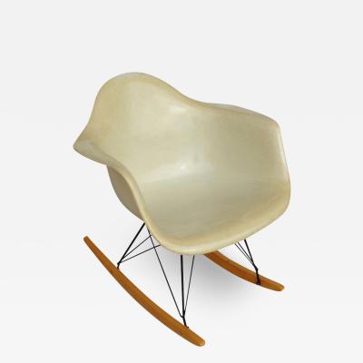 Herman Miller 1 Herman Miller Parchment Shell Fiberglass RAR Rocker by Eames