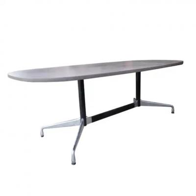 Herman Miller 7 ft Vintage Herman Miller Eames Racetrack Light Grey Conference Table