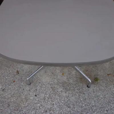 Herman Miller 7 ft Vintage Herman Miller Eames Racetrack Light Grey Conference Table