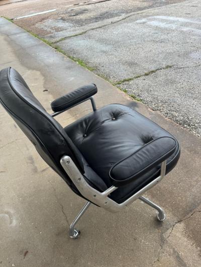 Herman Miller Eames Time Life Chair in Black Leather by Herman Miller