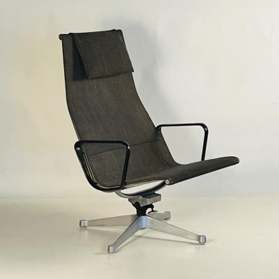 Herman Miller Early Eames Alu Group Recliner Chair and Ottoman