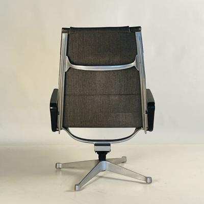 Herman Miller Early Eames Alu Group Recliner Chair and Ottoman