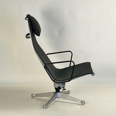 Herman Miller Early Eames Alu Group Recliner Chair and Ottoman