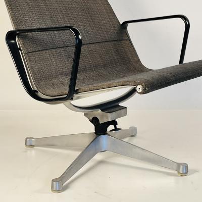 Herman Miller Early Eames Alu Group Recliner Chair and Ottoman