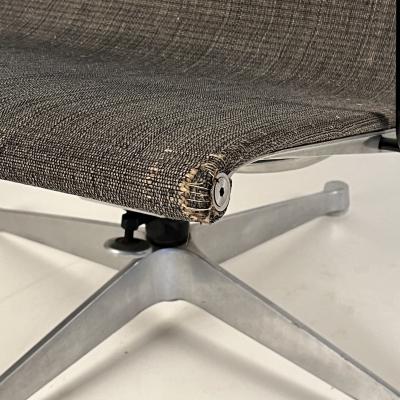 Herman Miller Early Eames Alu Group Recliner Chair and Ottoman