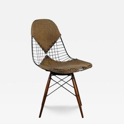 Herman Miller Early Eames Swiveling Dowel Legged Wire Chair DKW 1