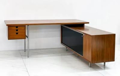 Herman Miller Early George Nelson Eog Executive Desk with Return for Herman Miller 1950s