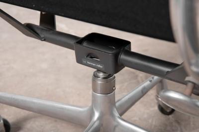 Herman Miller Four Black Leather Herman Miller Charles Ray Eames Soft Pad Management Chairs