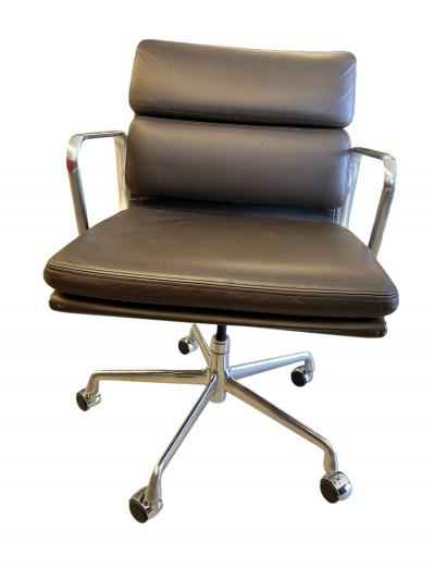 Herman Miller Herman Miller Dark Brown Leather Soft Pad Management Chair by Eames