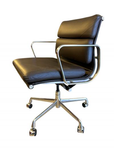 Herman Miller Herman Miller Dark Brown Leather Soft Pad Management Chair by Eames