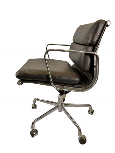 Herman Miller Herman Miller Dark Brown Leather Soft Pad Management Chair by Eames