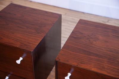 Herman Miller Pair of 1950s George Nelson Rosewood Nightstands for Herman Miller