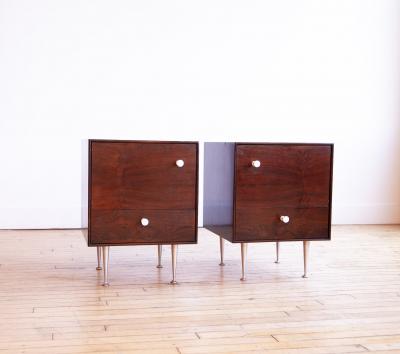 Herman Miller Pair of 1950s George Nelson Rosewood Nightstands for Herman Miller