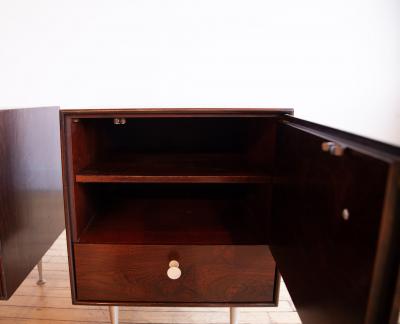Herman Miller Pair of 1950s George Nelson Rosewood Nightstands for Herman Miller