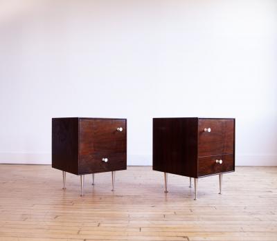 Herman Miller Pair of 1950s George Nelson Rosewood Nightstands for Herman Miller