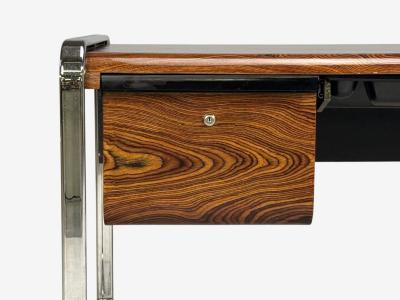 Herman Miller Peter Protzman Unique Writing Desk Zebrawood Chrome USA 1970s