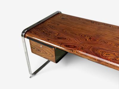 Herman Miller Peter Protzman Unique Writing Desk Zebrawood Chrome USA 1970s
