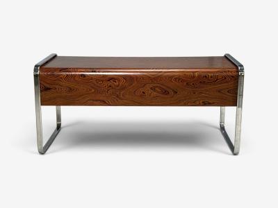 Herman Miller Peter Protzman Unique Writing Desk Zebrawood Chrome USA 1970s