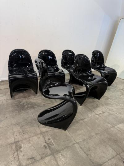 Herman Miller Set of Six S Chairs by Verner Panton for Herman Miller 1970s