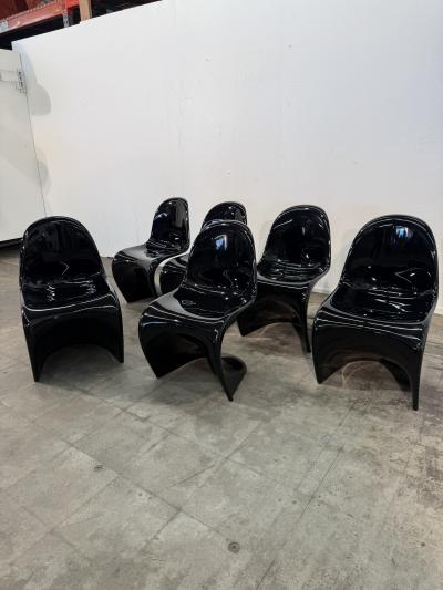 Herman Miller Set of Six S Chairs by Verner Panton for Herman Miller 1970s