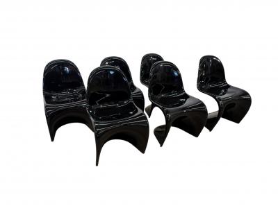 Herman Miller Set of Six S Chairs by Verner Panton for Herman Miller 1970s