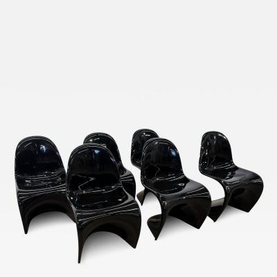 Herman Miller Set of Six S Chairs by Verner Panton for Herman Miller 1970s