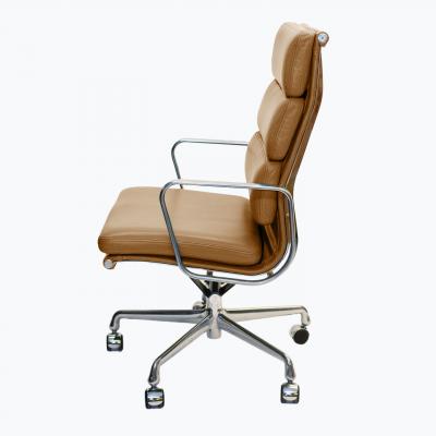 Herman Miller Soft Pad Aluminum Group Executive Leather Chair in Tan