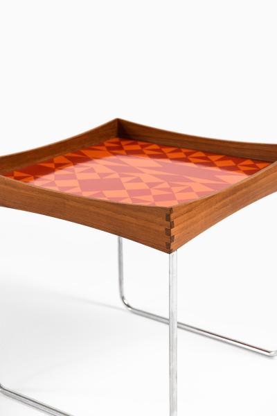 Hermann Bongaard Side Table in Steel and Teak by Hermann Bongaard 1960s