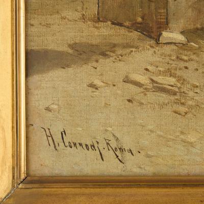 Hermann Corrodi Large Orientalist painting of the banks of the Nile by H Corrodi