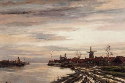 Hermanus Koekkoek Jr Hermanus Koekkoek Jr View of Dutch Harbor In Winter