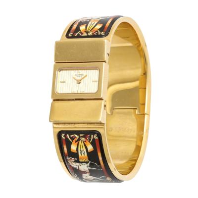 Hermes Equestrian Design Enamel Bangle Watch