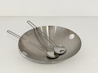 Herstal Denmark Stainless Steel Bowl with Salad Servers