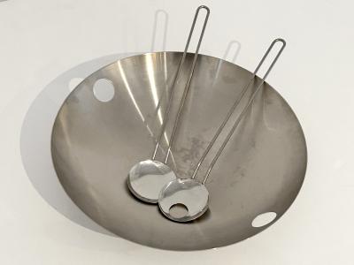 Herstal Denmark Stainless Steel Bowl with Salad Servers