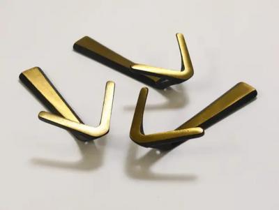Herta Baller 24x Midcentury Brass Double Wall Hook by Herta Baller Vienna Austria 1950s