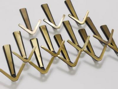 Herta Baller 24x Midcentury Brass Double Wall Hook by Herta Baller Vienna Austria 1950s