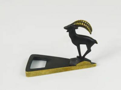 Herta Baller Herta Baller Capricorn Mid Century Brass Bottle Opener Vienna Austria 1950s