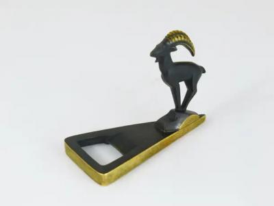 Herta Baller Herta Baller Capricorn Mid Century Brass Bottle Opener Vienna Austria 1950s