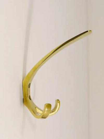 Herta Baller One Mid Century Brass Wall Hook by Herta Baller Vienna Austria 1950s