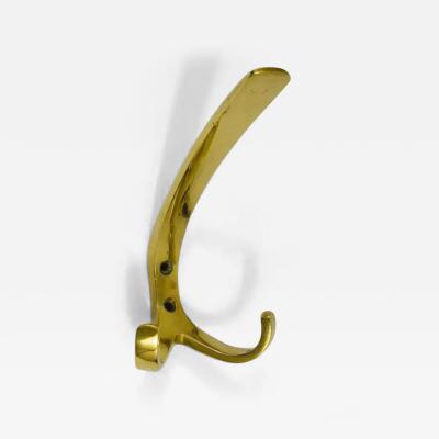 Herta Baller One Mid Century Brass Wall Hook by Herta Baller Vienna Austria 1950s