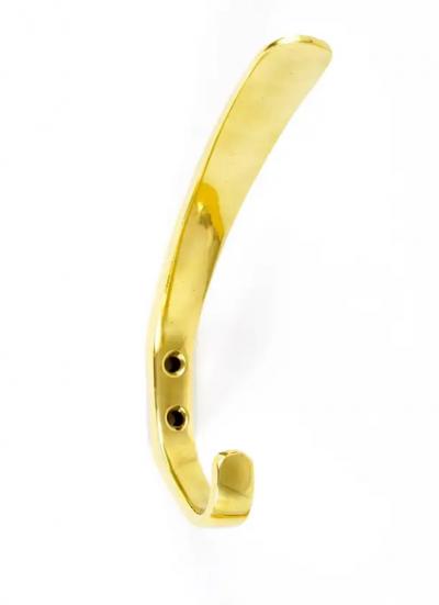 Herta Baller Up to Three Mid Century Brass Wall Coat Hooks by Herta Baller Austria 1950s