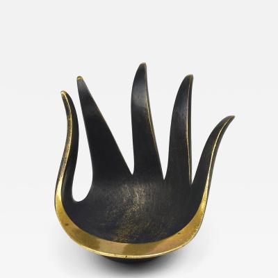 Herta Baller Walter Bosse Sculptural Brass Hand Bowl or Ashtray Herta Baller Austria 1950s